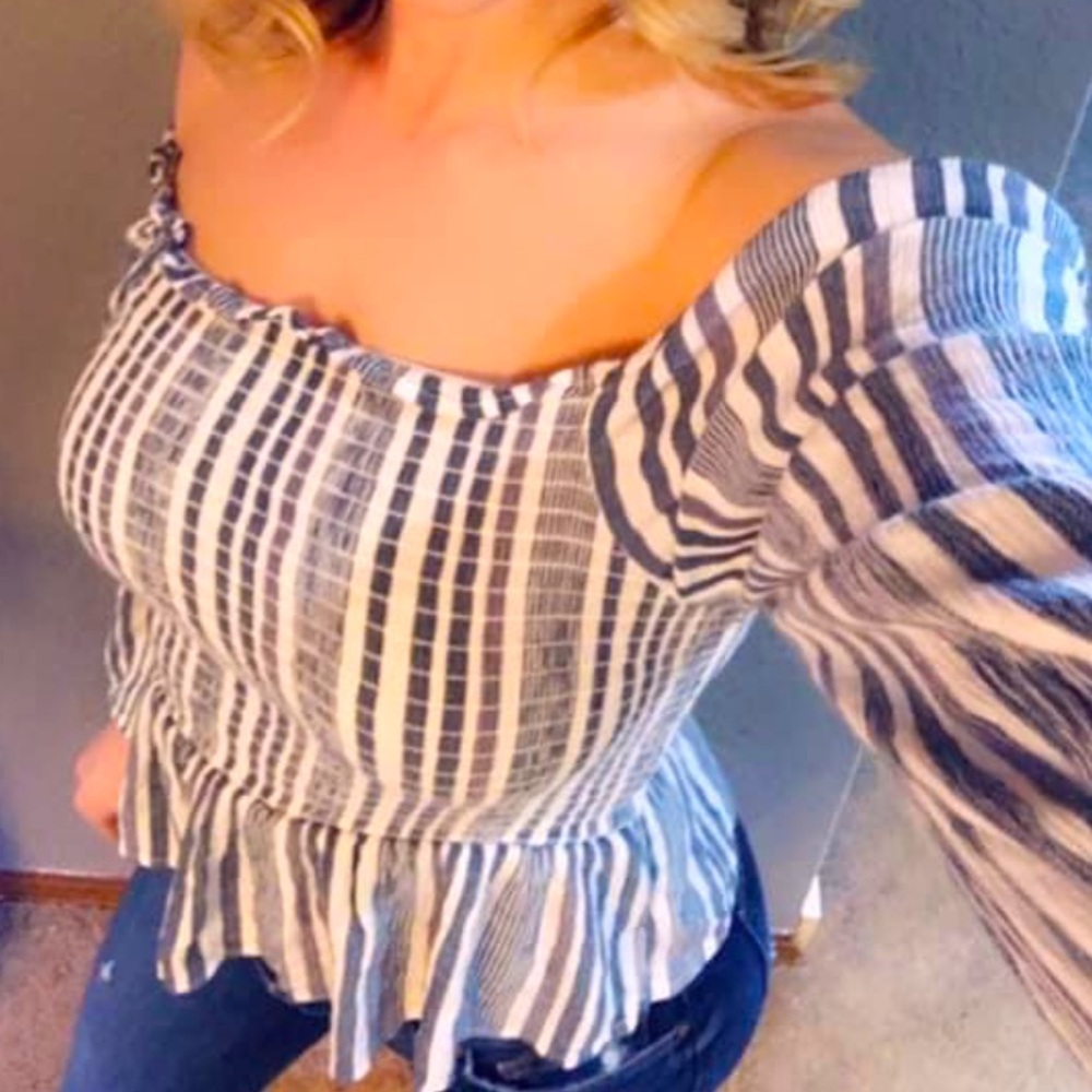 Off shoulder AE top